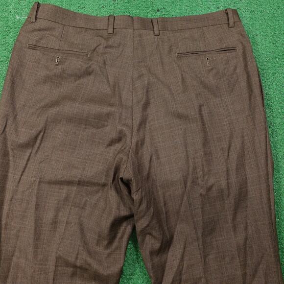 Daniel Cremieux Pants Mens 38x30 Brown Wool Dress Pleated Front Classic - Picture 5 of 8